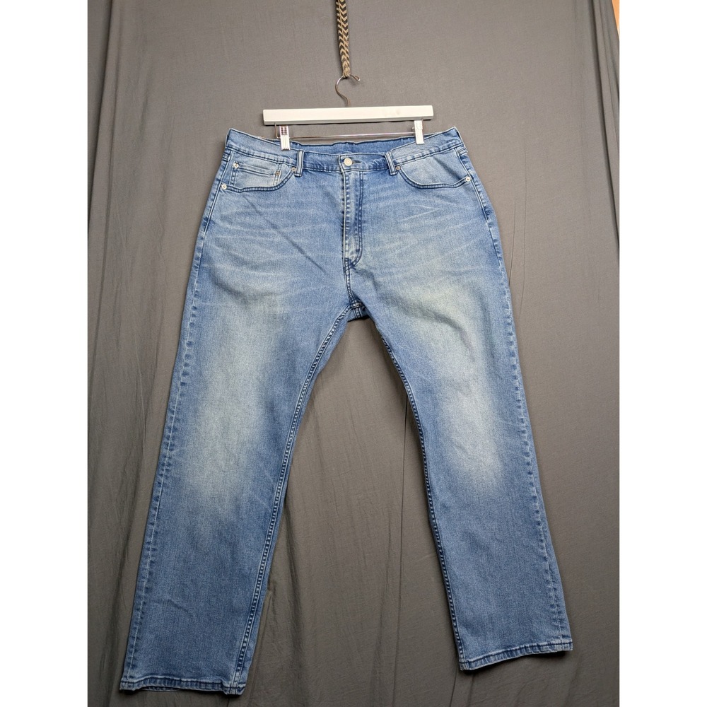 Levis 505 Regular‎ Fit Straight Leg Jeans Mens 40x30 Light Wash Blue